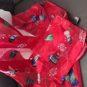 Holiday Scarf Holly Print